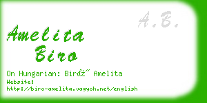 amelita biro business card